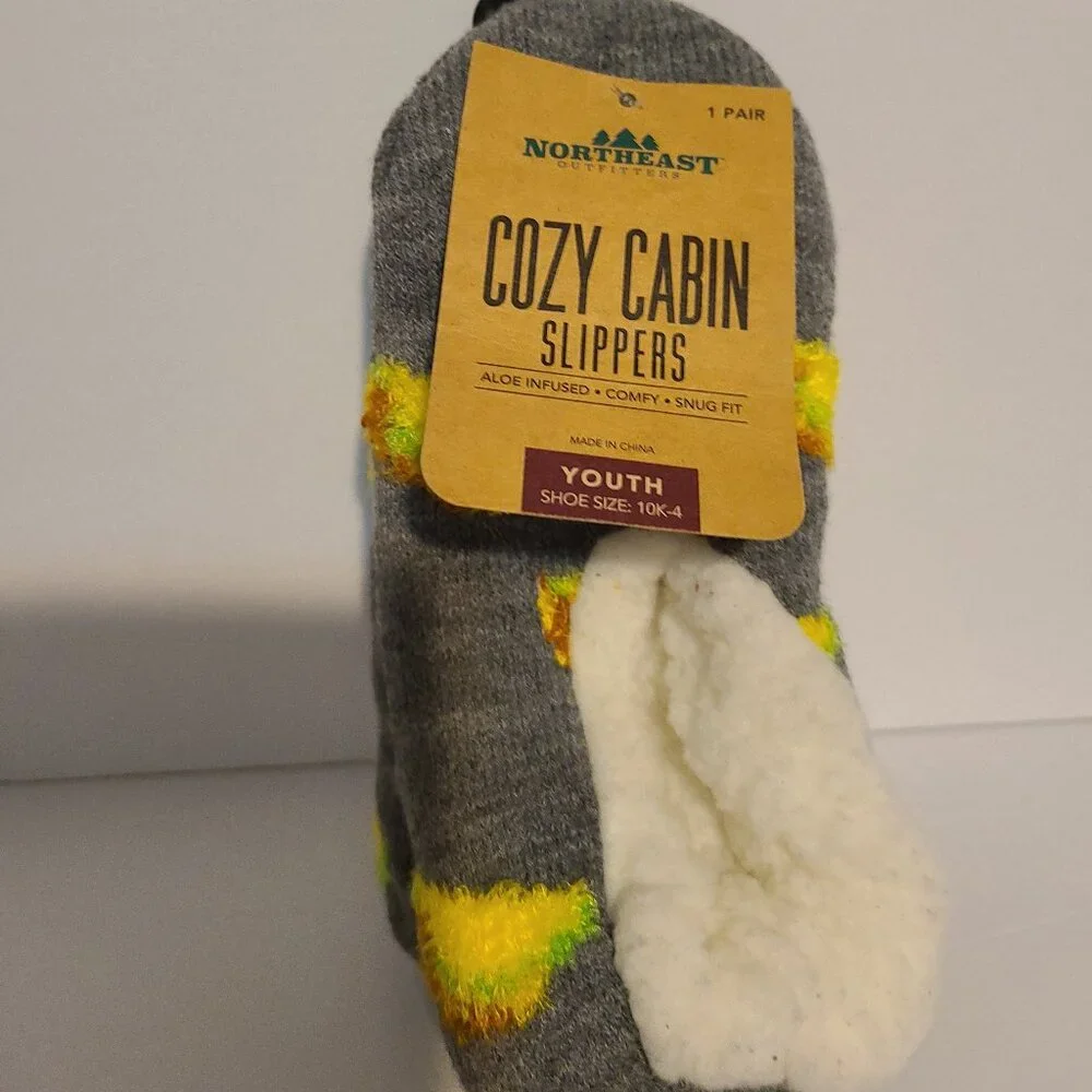 NORTHEAST OUTFITTERS COZY CABIN TACO GREY ICON SMALL YOUTH SHOE SIZE 10K-4